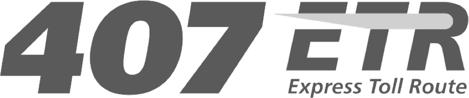 Gray logo with 407 ETR in large bold text. A stylized road swoosh crosses the ETR. Below, smaller text reads Express Toll Route. 124 on Queen Hotel and Spa | Hotel & Spa Niagara-on-the-lake | 1 (855) 988-4552