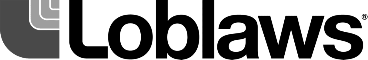 Loblaws logo featuring the brand name in bold black letters next to a stylized gray and black L design. 124 on Queen Hotel and Spa | Hotel & Spa Niagara-on-the-lake | 1 (855) 988-4552